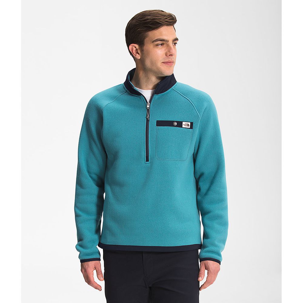 The North Face Fleece Jacket Mens Australia - The North Face Gordon Lyons ¼ Zip Blue / Navy (GLW-915